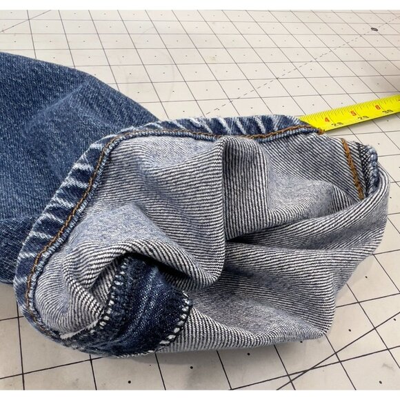 Levis 501 Original Fit Button Fly Men's Jeans W33 L34 Faded Distressed Denim - Picture 9 of 13